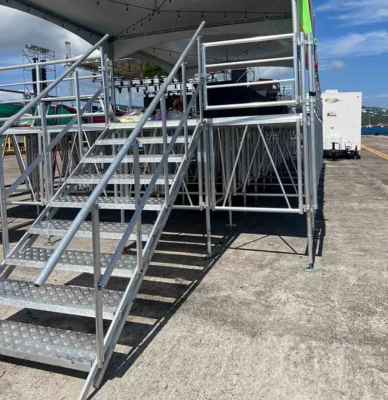 aluminum portable stage stair