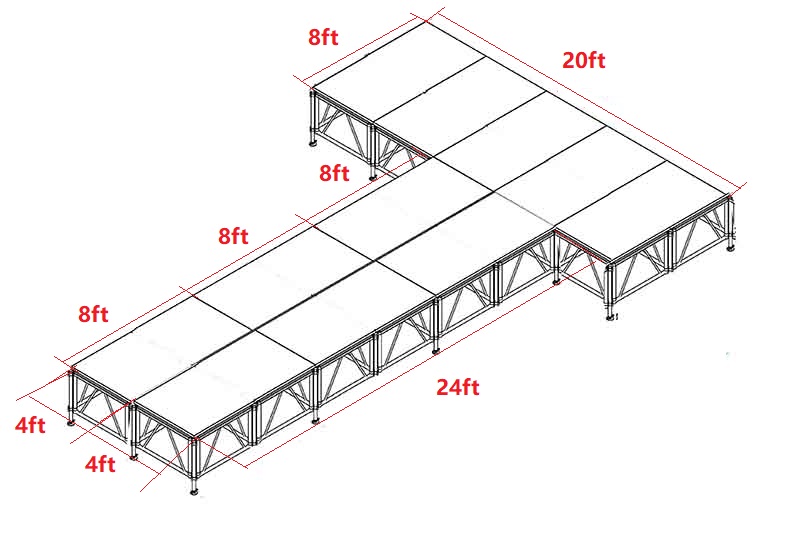 Cómo construir las plataformas del escenario de la pista