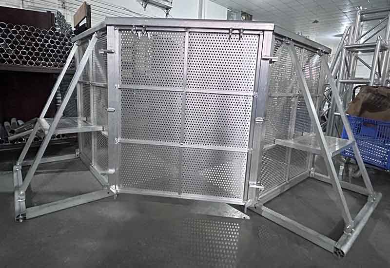 barrera de escalera de escenario de aluminio