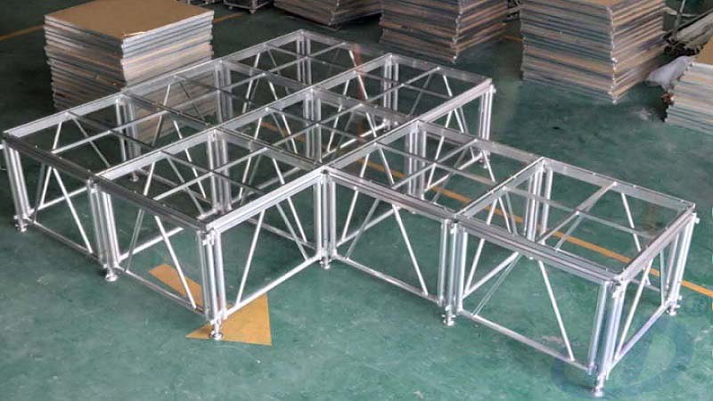 Instalación de escenario portátil