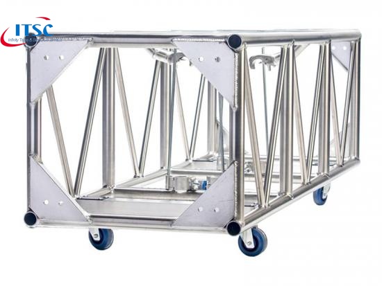 Plataforma con ruedas - forma rectangular - 460 x 320 mm - máx. carga 400 kg