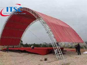  65 pies Estructura del sistema de armaduras de techo de túnel de aluminio