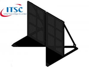 Black Corner Barrier for Crowd Control Solutions  -ITSC Truss