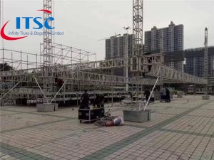  35x24m Sistema de techo plano de truss de escenario