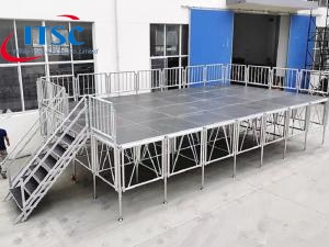 Sistema de plataforma de escenario ajustable de aluminio portátil 4x8