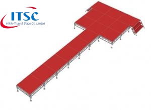 Sistema de escenario de extensión de pasarela de pasarela portátil de aluminio para la venta