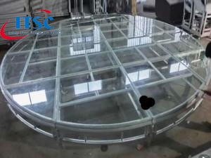 Estructura de escenario redonda de rendimiento de vidrio Portale de 12 pies