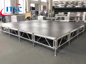 Bricolaje sistema de escenario para conciertos  4x4ft plataformas de escenarios de aluminio