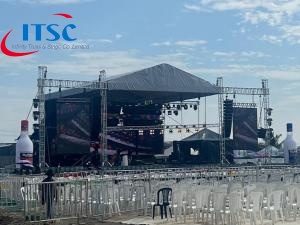 Cerchas de techo de aluminio de 12 x 10 m para escenario de conciertos