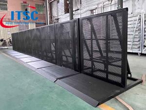 Barrera de escenario de seguridad negra con recubrimiento en polvo de alta calidad a la venta