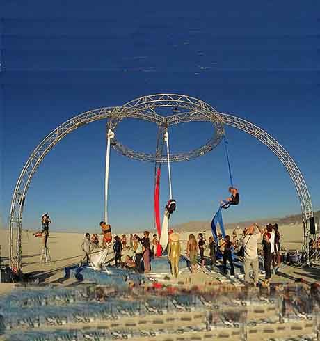 plataforma aérea de truss al aire libre
