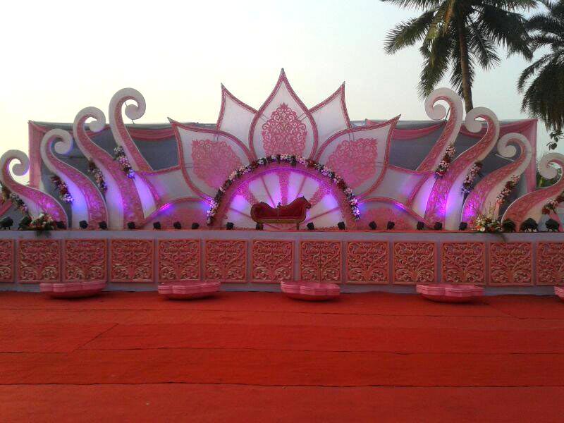 India flor al aire libre recepción de la boda decoración de la etapa Ideas con