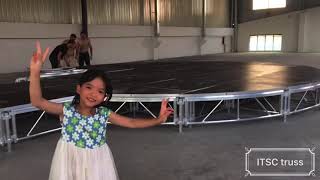 Plataformas de plataformas circulares portátiles con pista de aterrizaje para Circurs Dance